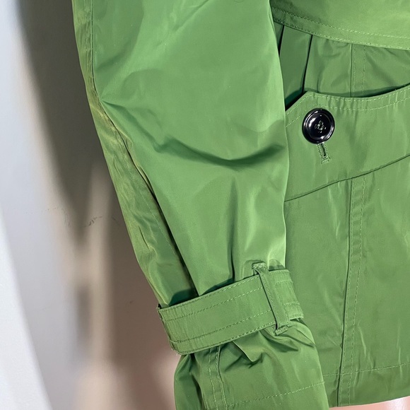Talbots Green All Weather Lined  Rain Trench Coat‎ Size M Pockets Belted - Picture 4 of 9